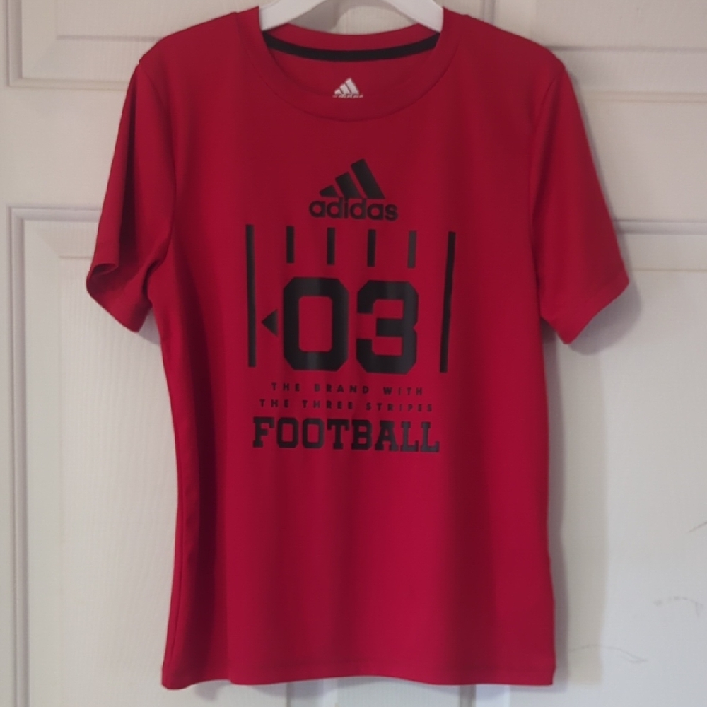 Adidas Red Short Sleeve Sports Tee